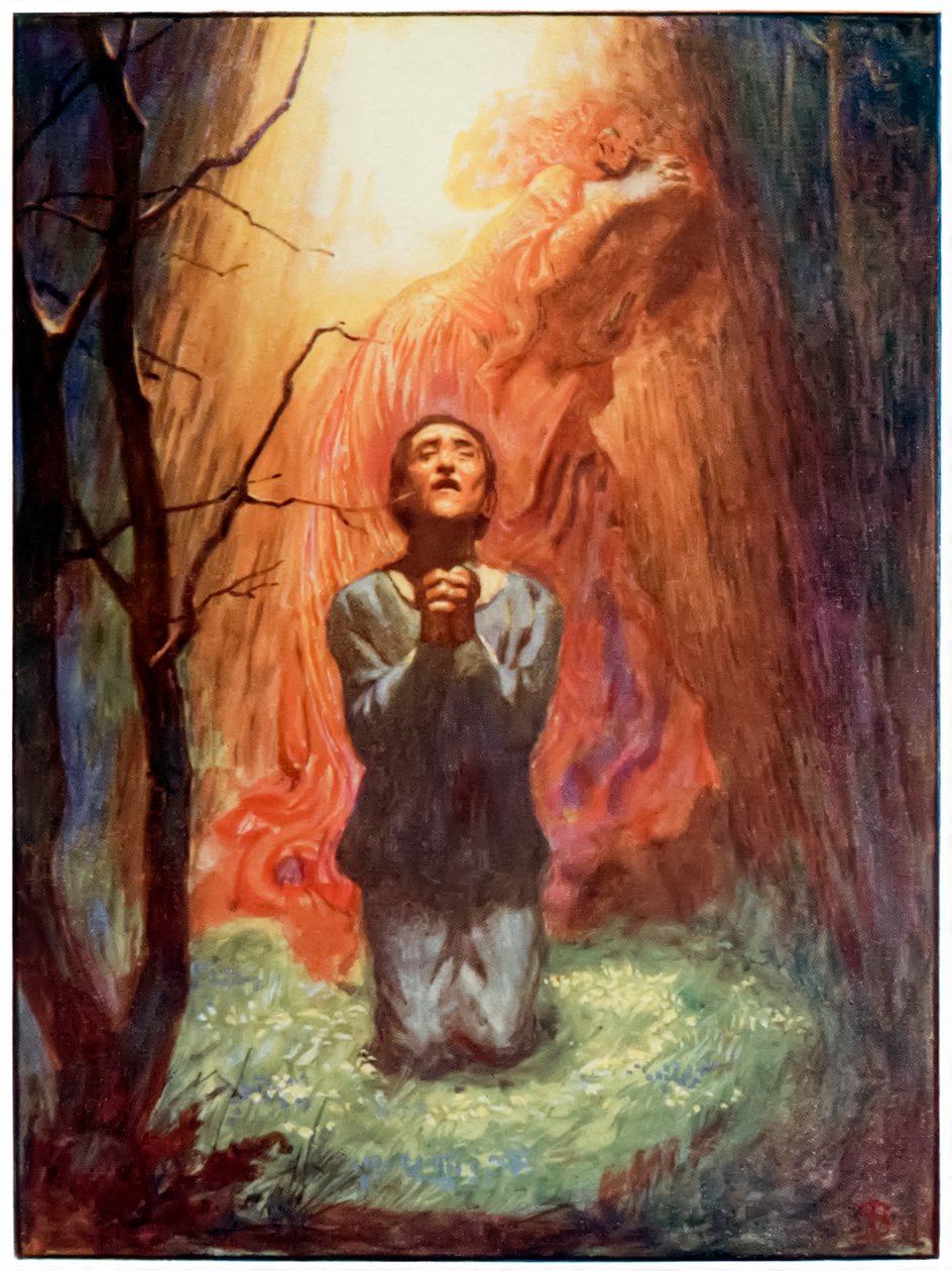 "Monsieur Standfast" de "Le Voyage du pèlerin de ce monde à celui qui est à venir" par John Bunyan - John Byam Liston Shaw