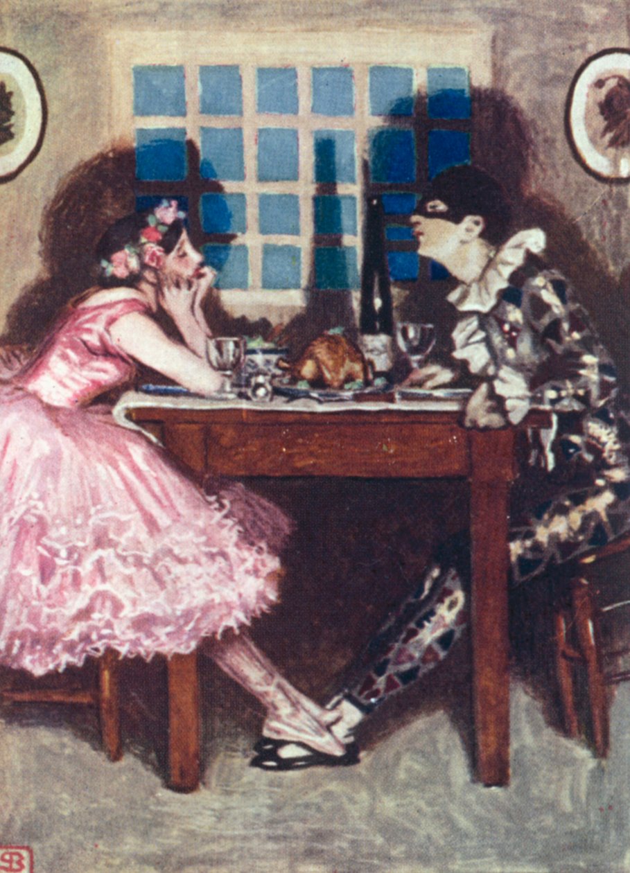 Ruggiero Leoncavallo, I Pagliacci (lithographie couleur) - John Byam Liston Shaw