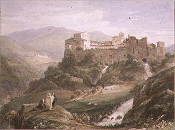 Paysage italien, avec monastère - John Byrne