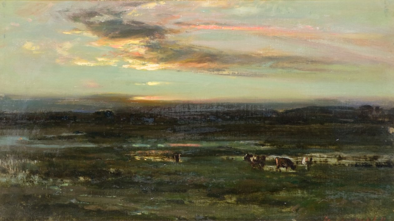 Coucher de soleil, Badendoch - John Campbell Mitchell