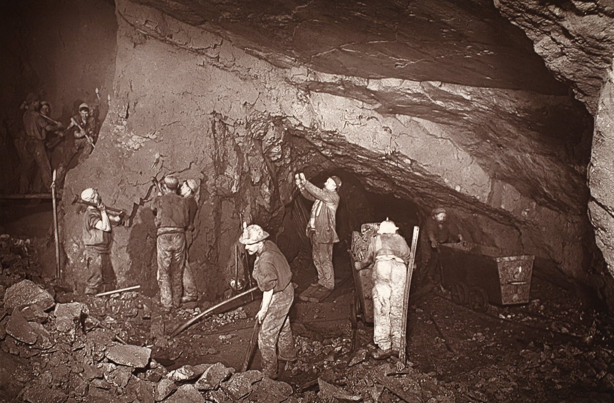 Stoping at the 70, mine de East Pool, illustration de 