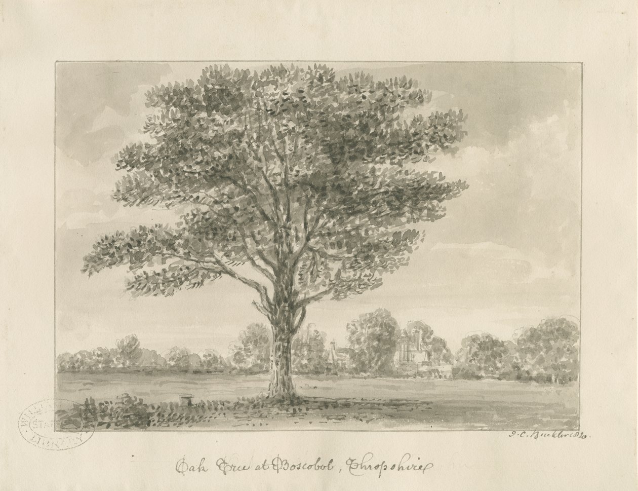 Boscobel - Le Chêne Royal - John Chessell Buckler