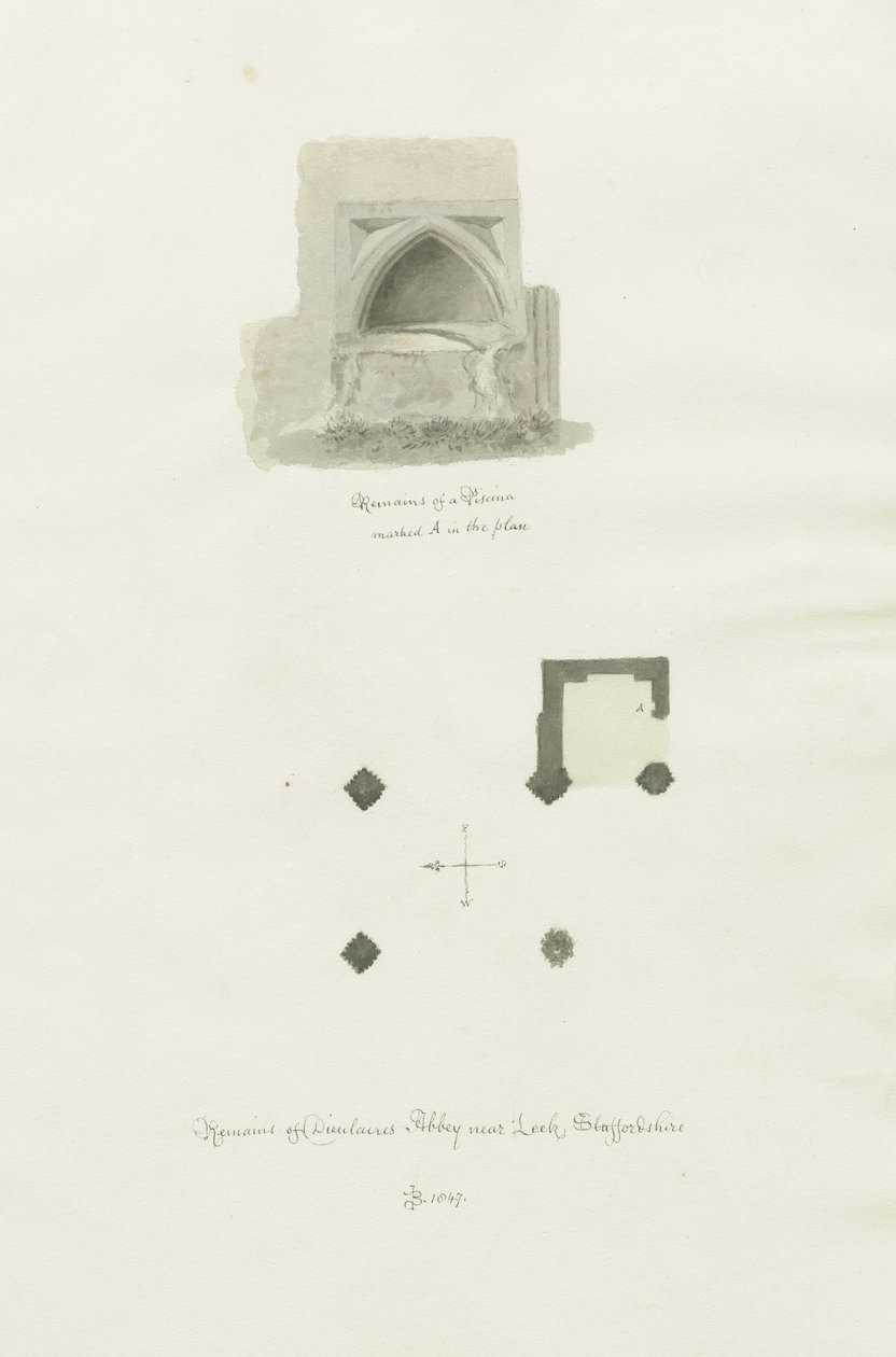Abbaye de Dieulacres - John Chessell Buckler