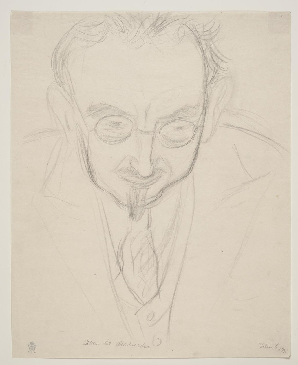 Le géographe, professeur G. Hatt. Portrait en buste de face. - John Christensen