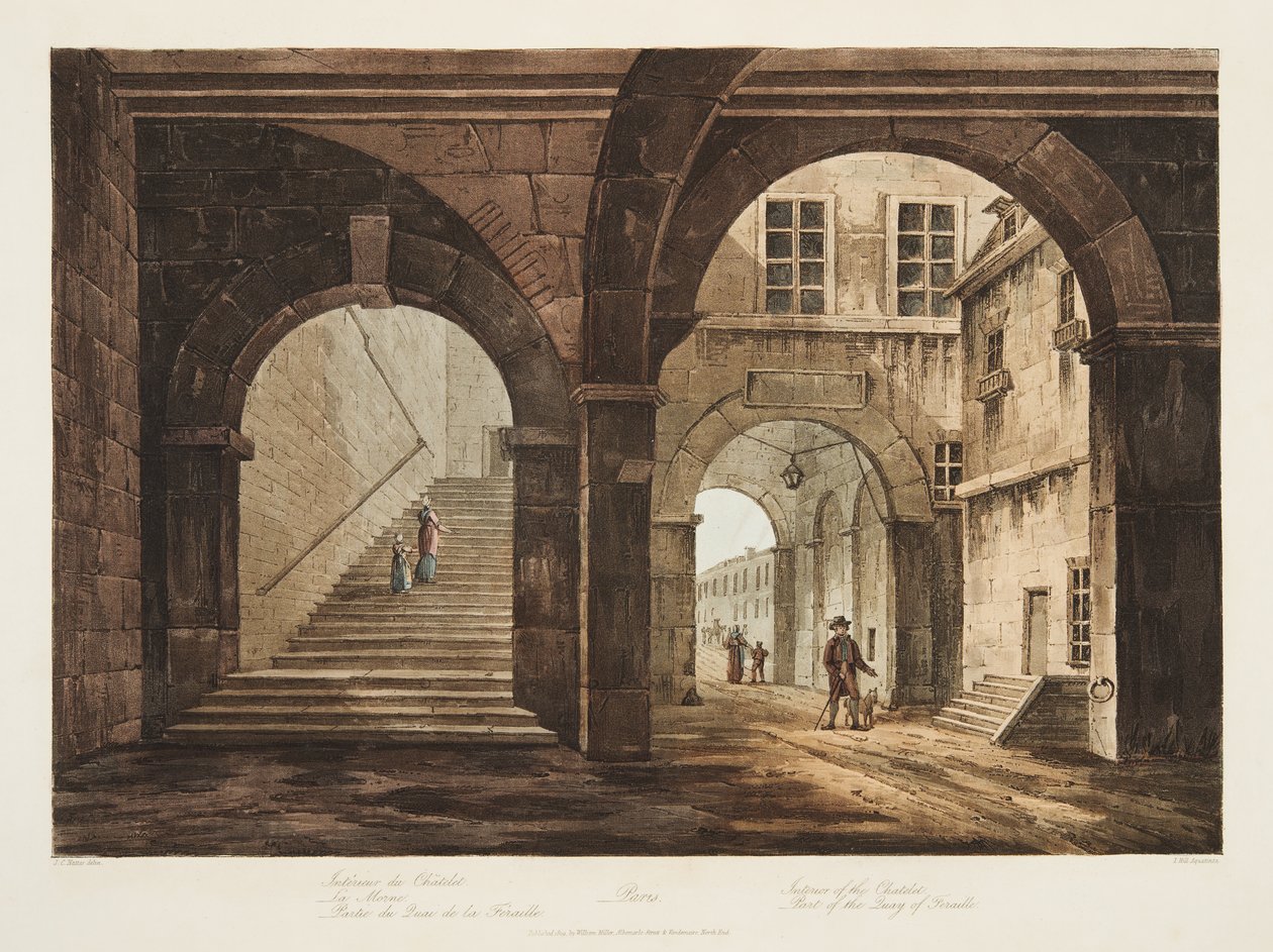 Intérieur du Châtelet, partie du quai de Ferraille - John Claude Nattes