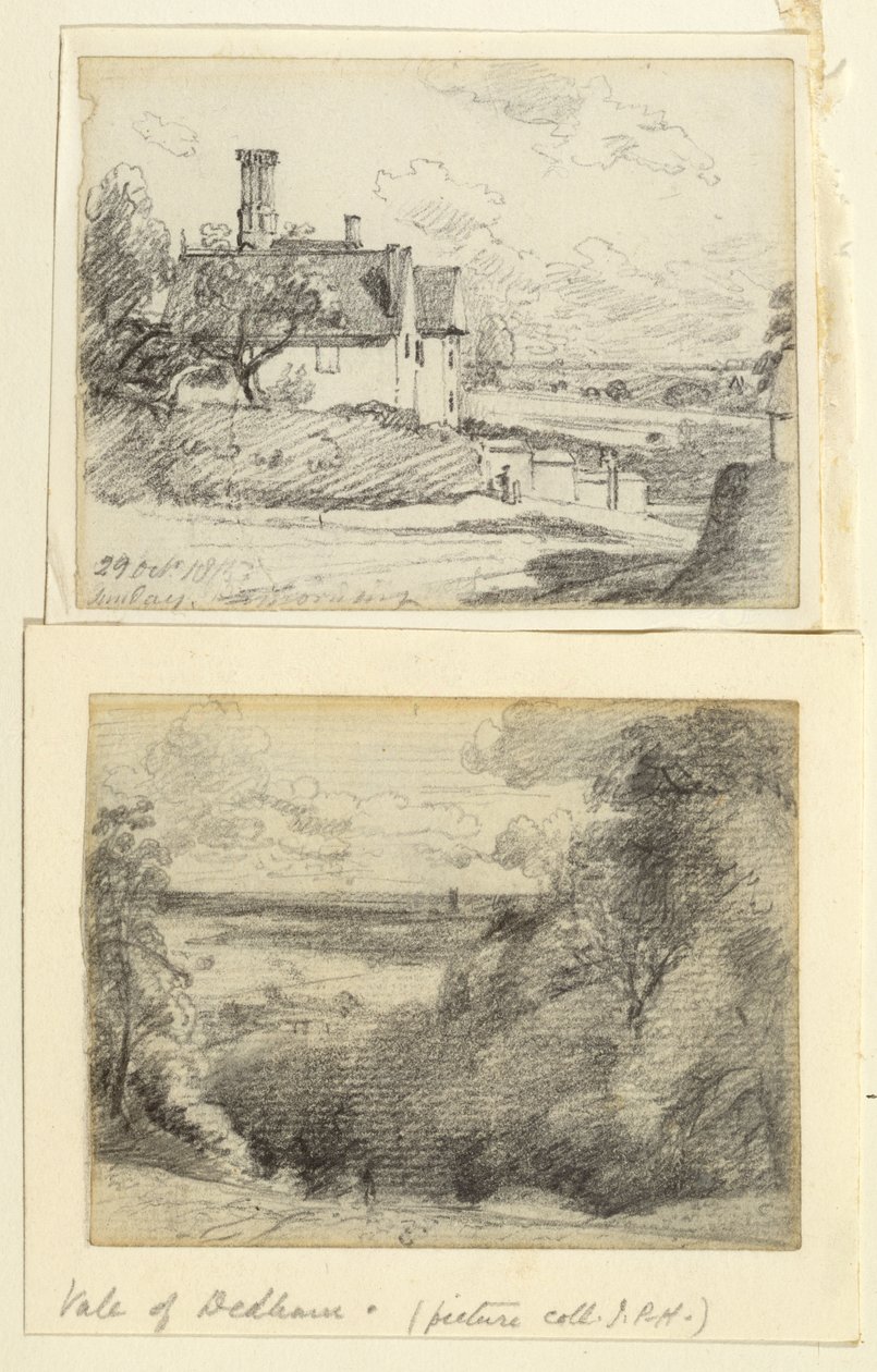 Une maison de maître et Dedham près de Gun Hill, Langham - John Constable