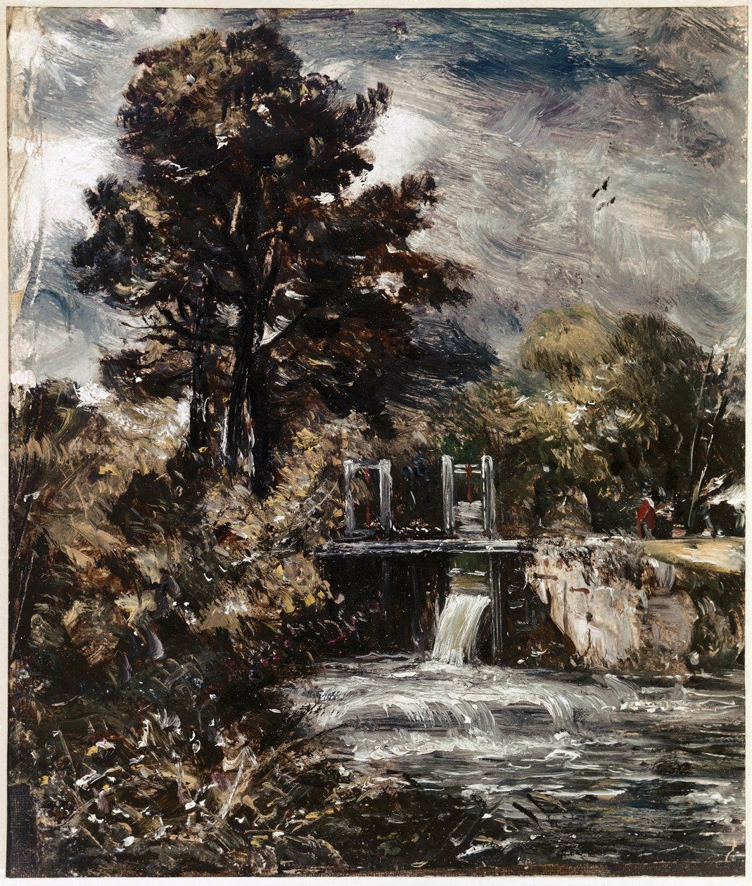 Une écluse, peut-être sur la Stour - John Constable