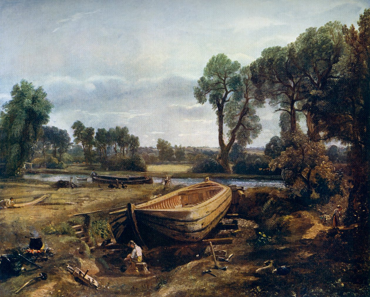 Construction de bateaux près de Flatford Mill - John Constable