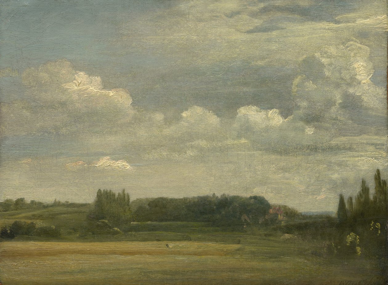 East Bergholt Common, vue vers le presbytère, 18 août 1813 - John Constable