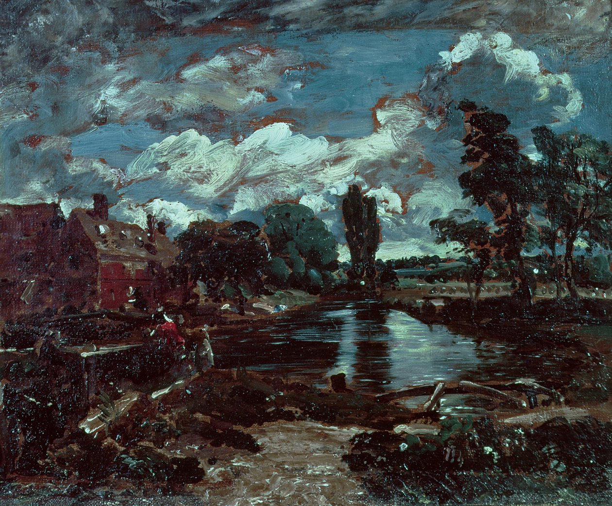 Moulin de Flatford depuis une écluse sur la Stour, c.1811 - John Constable