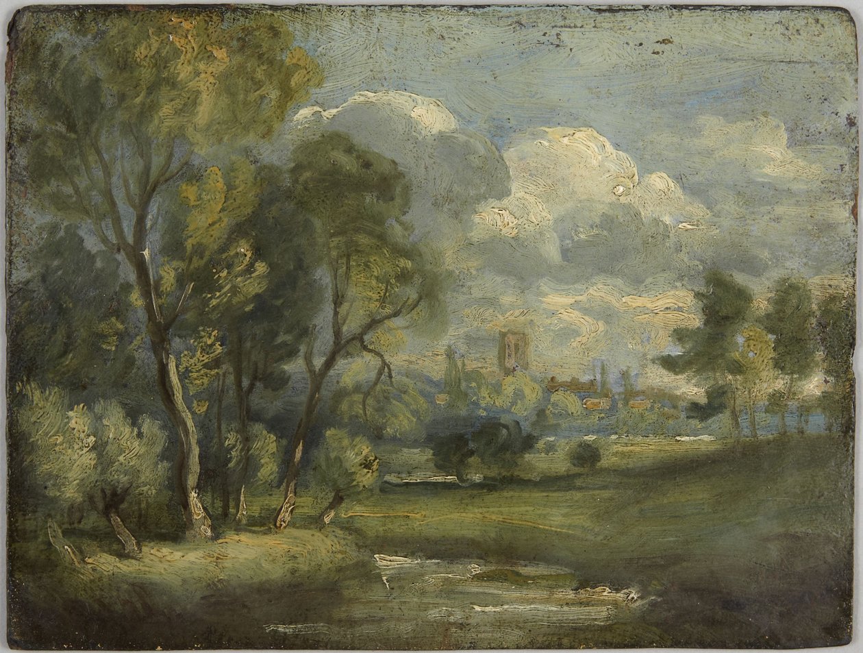 Recto : River Meadow, croquis ; Verso : Willows, croquis - John Constable