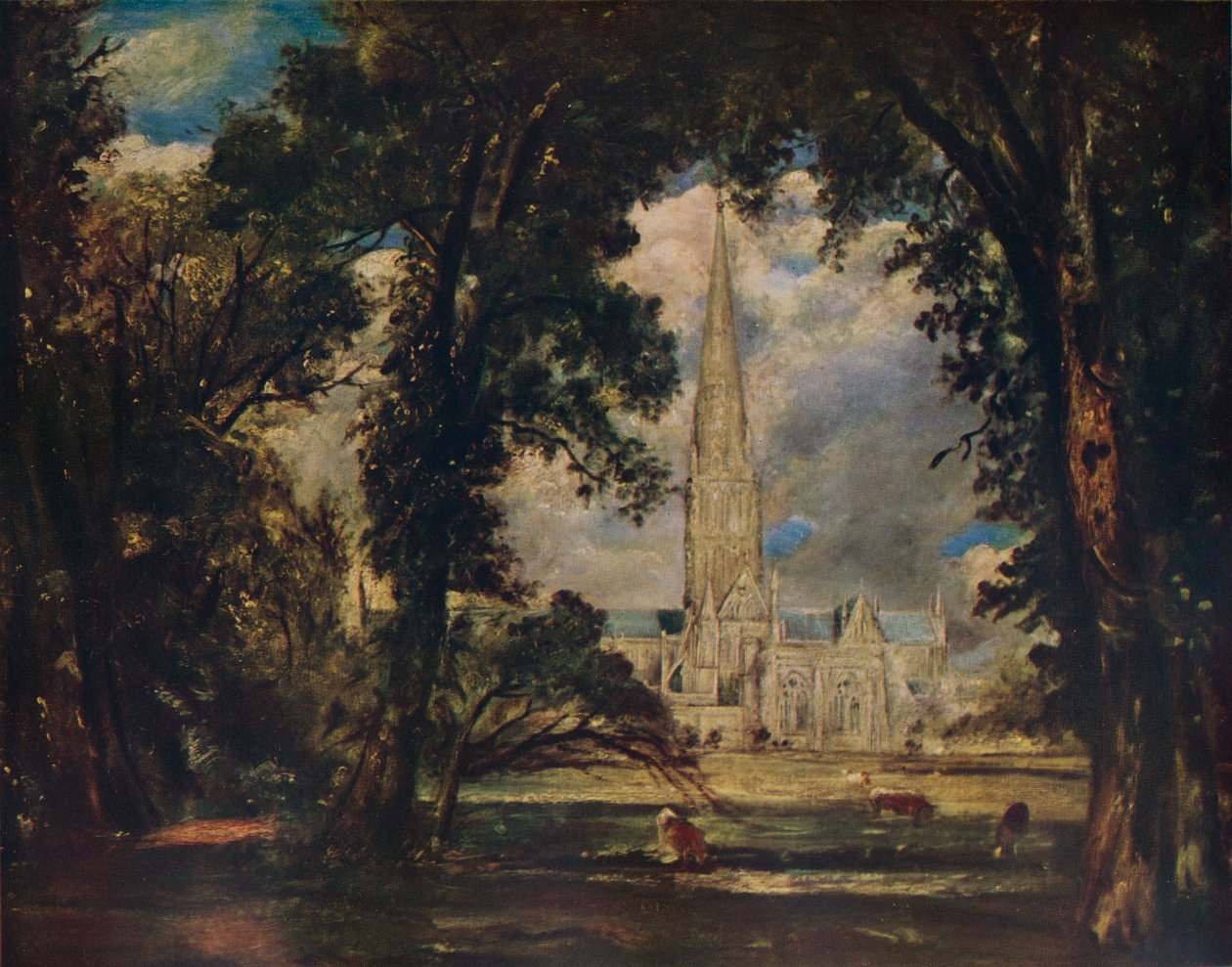 Cathédrale de Salisbury, vers 1823 - John Constable