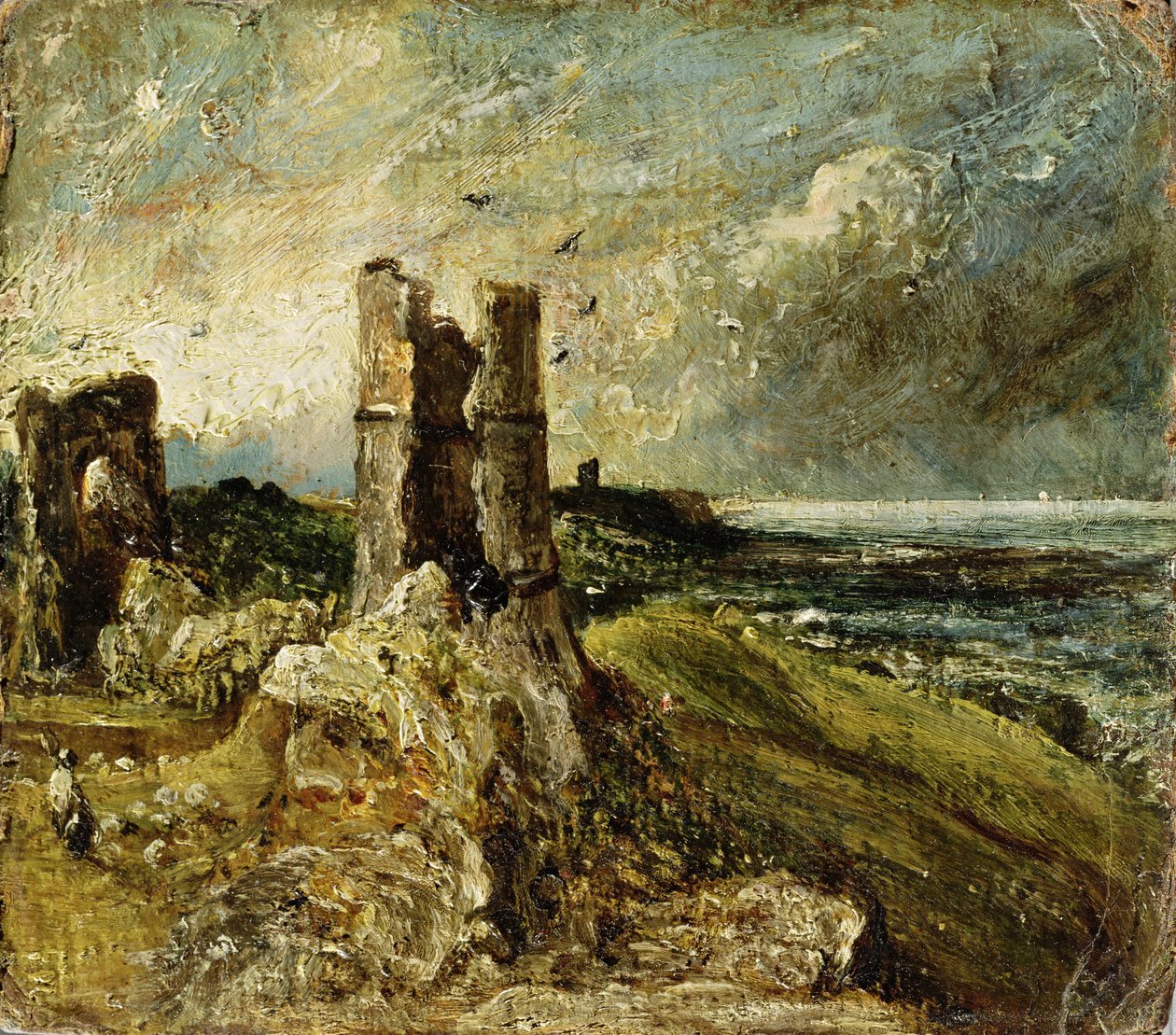 Esquisse du Château de Hadleigh (recto) - John Constable