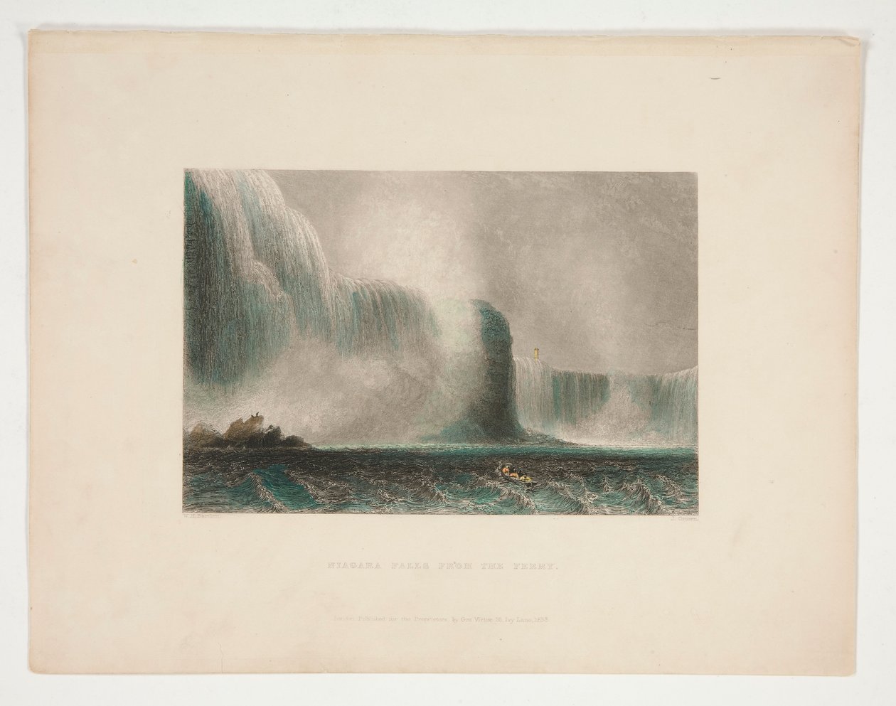 Chutes du Niagara depuis le Ferry, illustration pour Nathaniel Parker Willis - John Cousen
