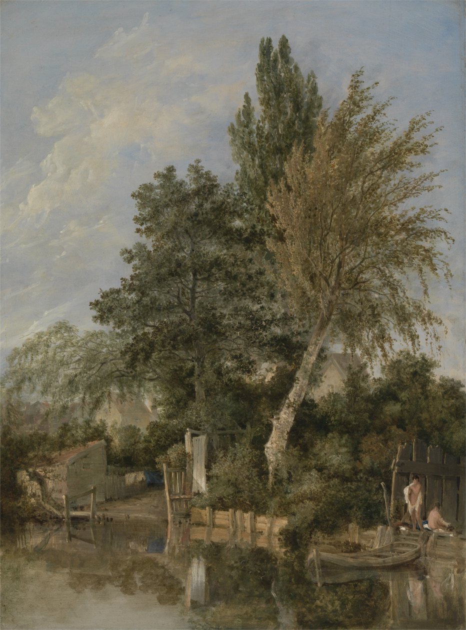 Scène de rivière avec des garçons se baignant, c.1817 - John Crome