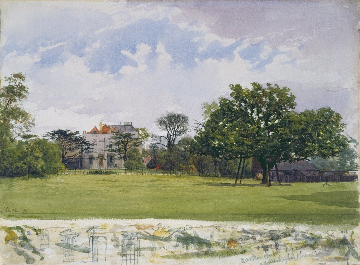 Vue latérale de Turret House, Lambeth, 1880 - John Crowther
