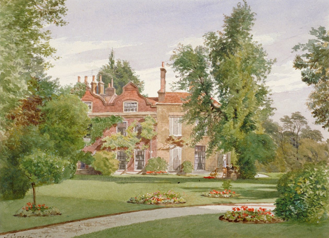 Vue latérale de Raleigh House, Brixton Hill, Lambeth, Londres, 1887 - John Crowther