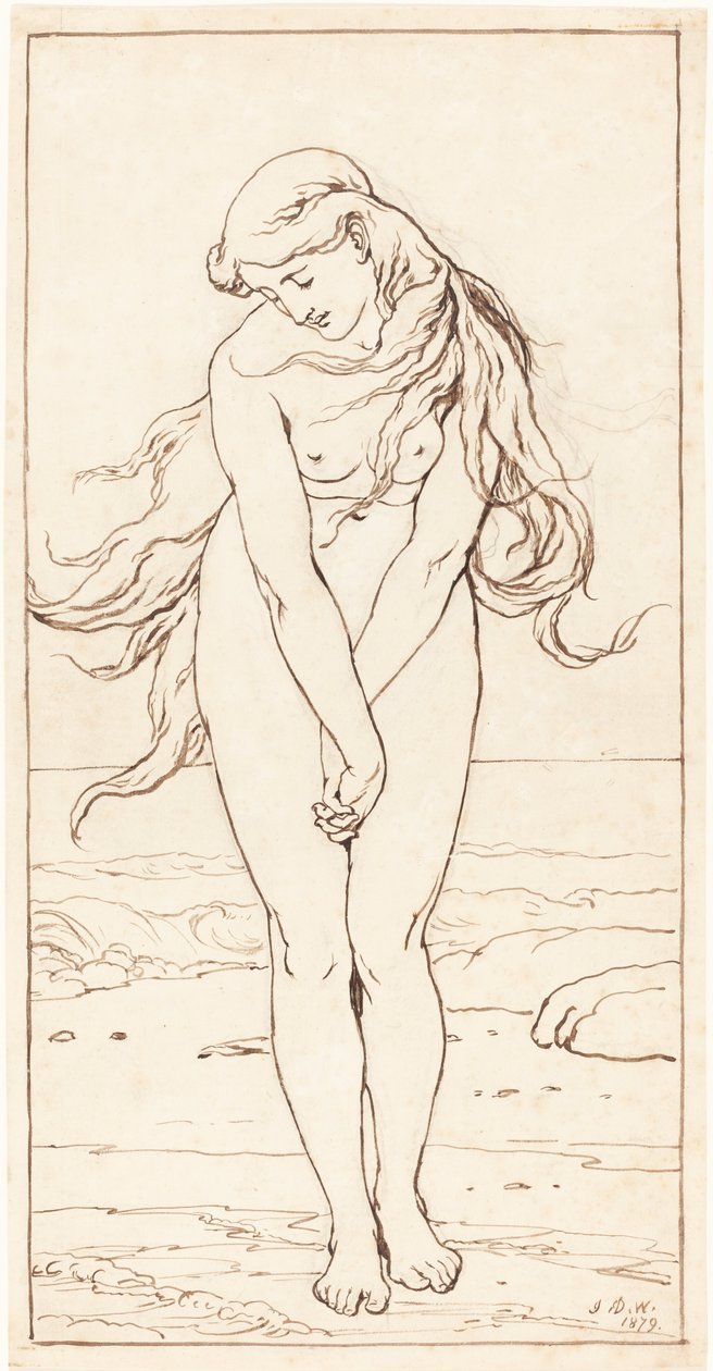 Nu debout avec les bras croisés - John Dawson Watson