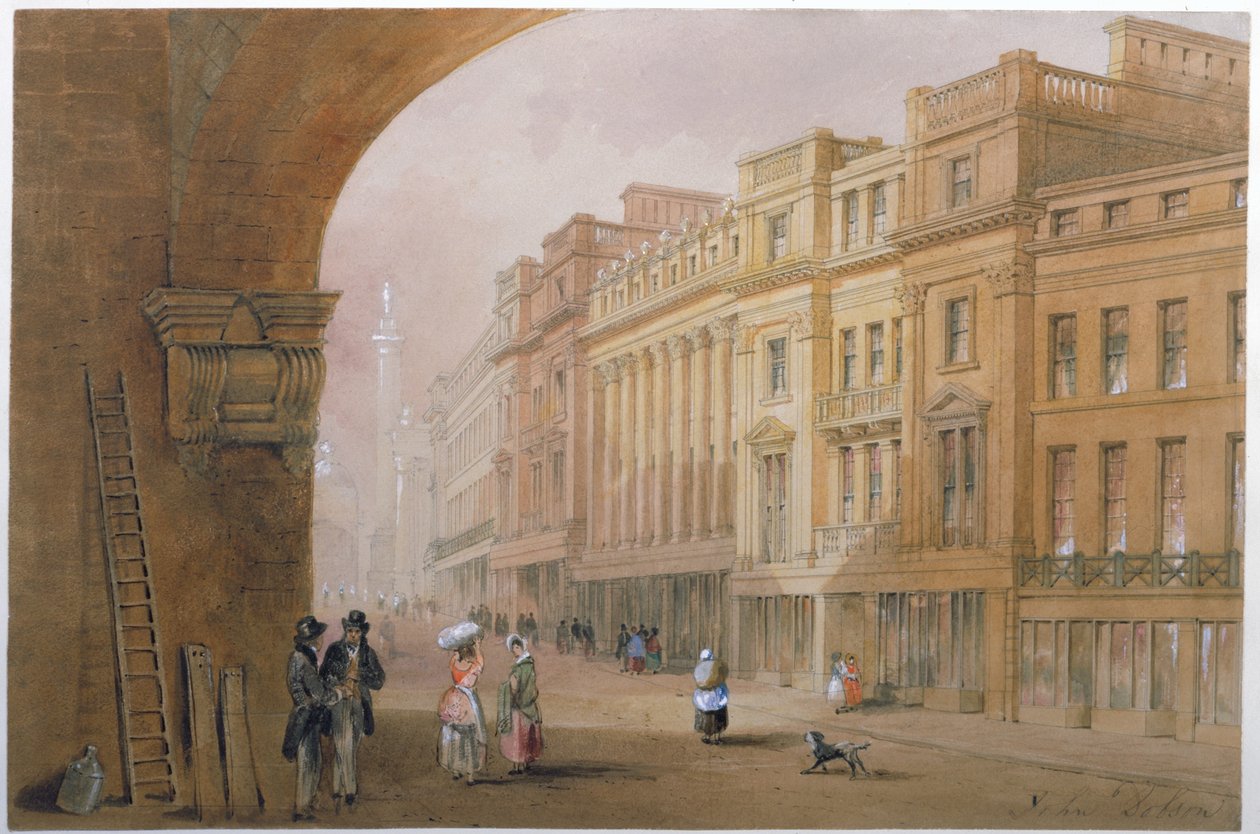 Vue de Grey Street, Newcastle upon Tyne - John Dobson