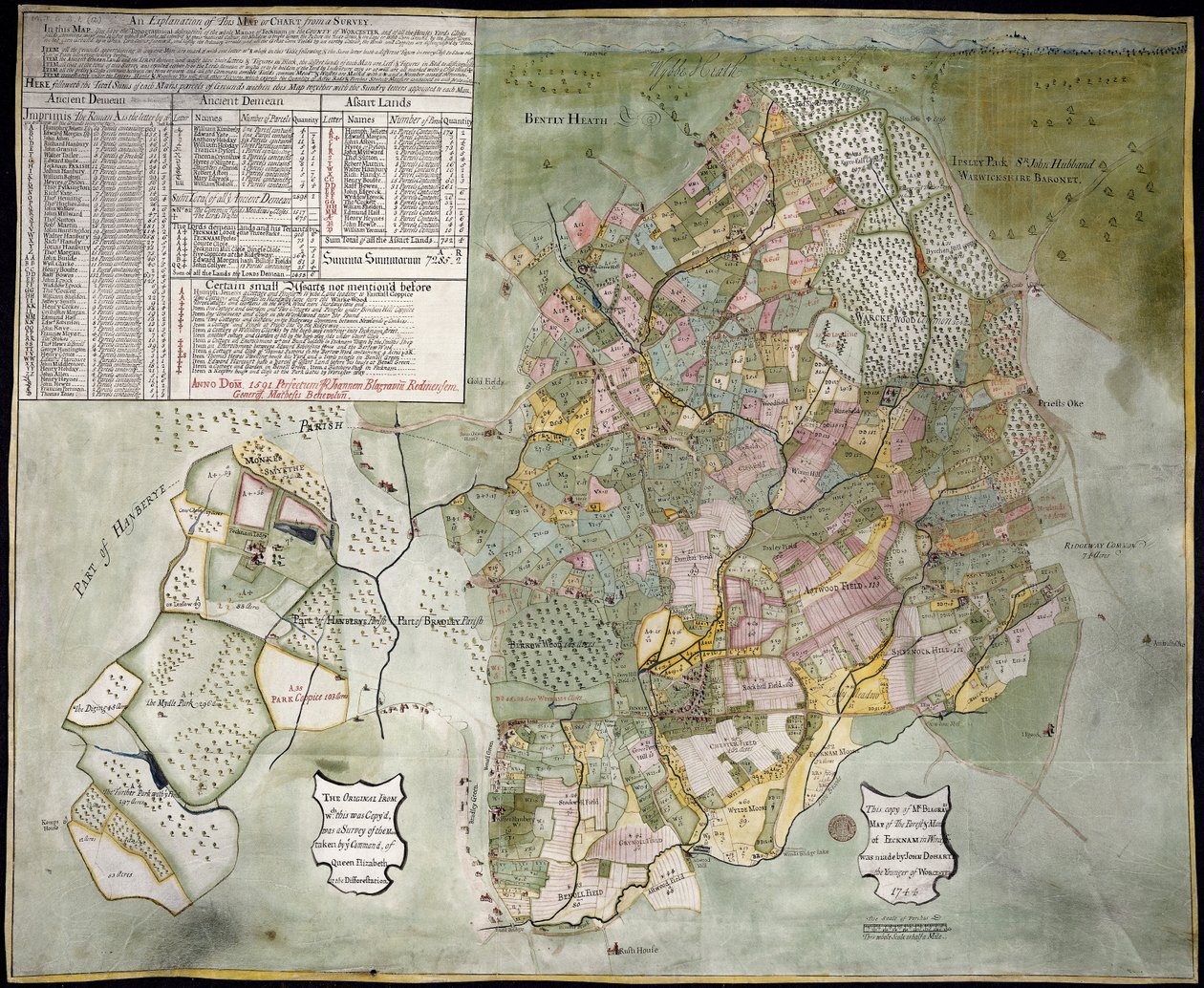 Carte de la forêt et du manoir de Fecknam (Feckenham) - John Doharty