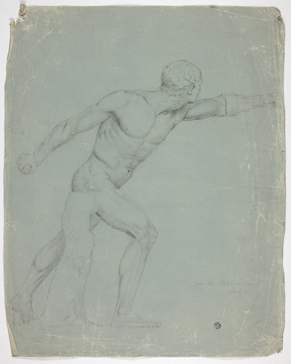 Le Gladiateur Borghèse de la statue à Rome - John Downman