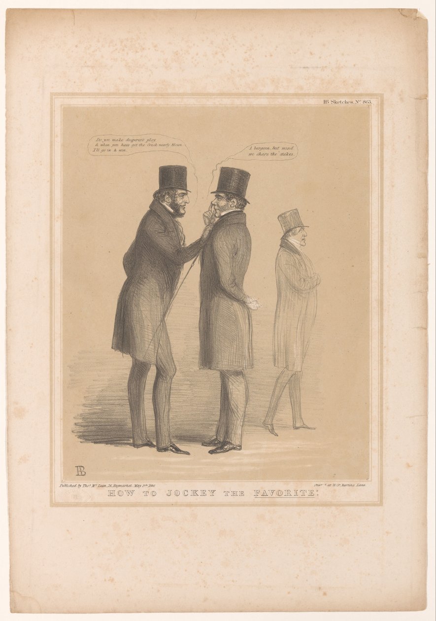 Caricature avec Lord Bentinck et Smith O