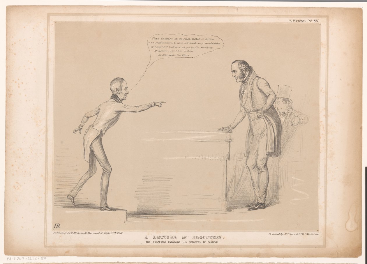 Caricature avec Roebuck et Lord Bentinck (HB Sketches) - John Doyle