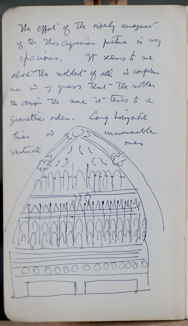 Carnet de croquis contenant 60 croquis et illustrations, écrits sur la peinture à la tempera et les artistes dont Botticelli - John Duncan