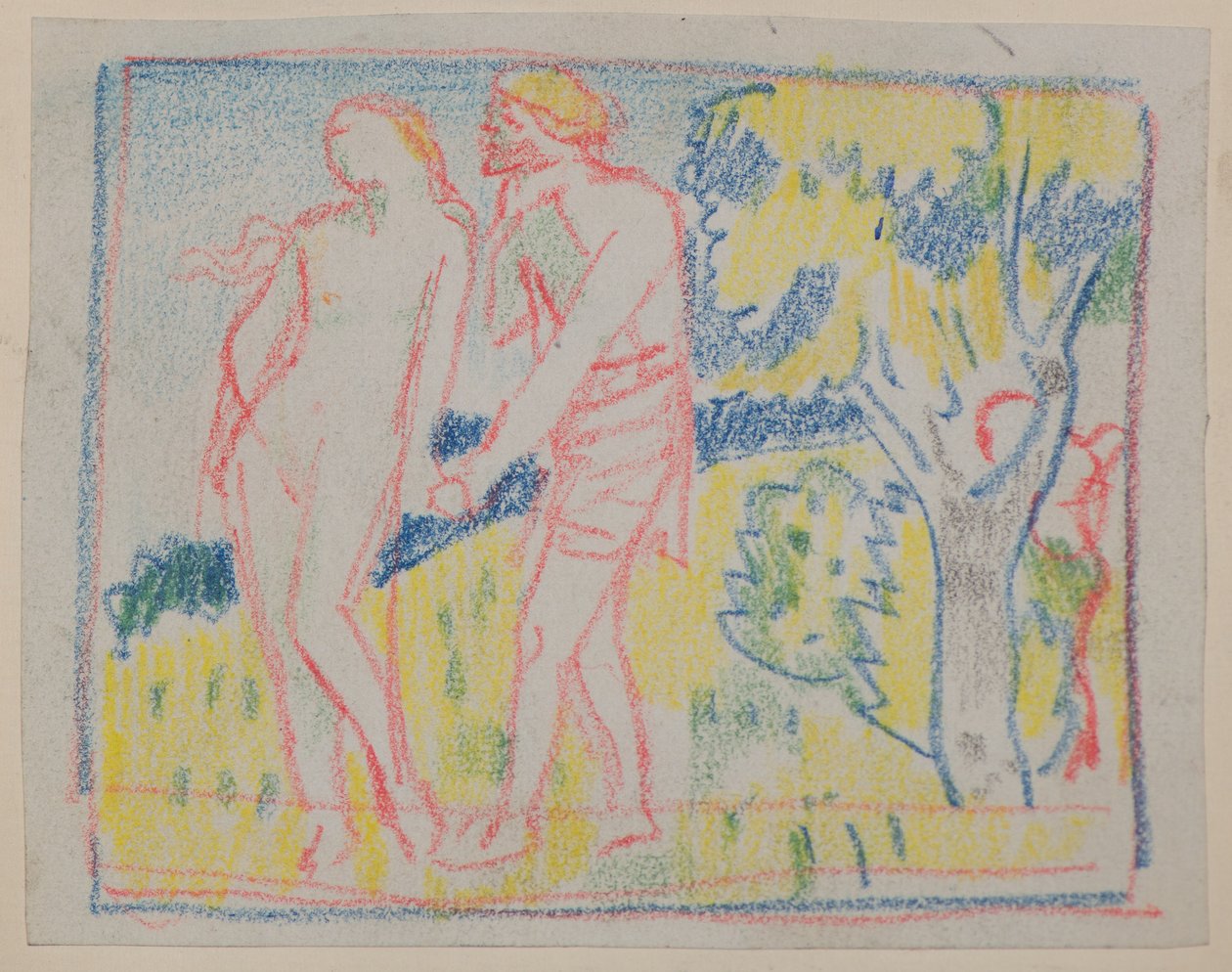 Sans titre [Figure masculine et féminine dans un paysage] - John Duncan