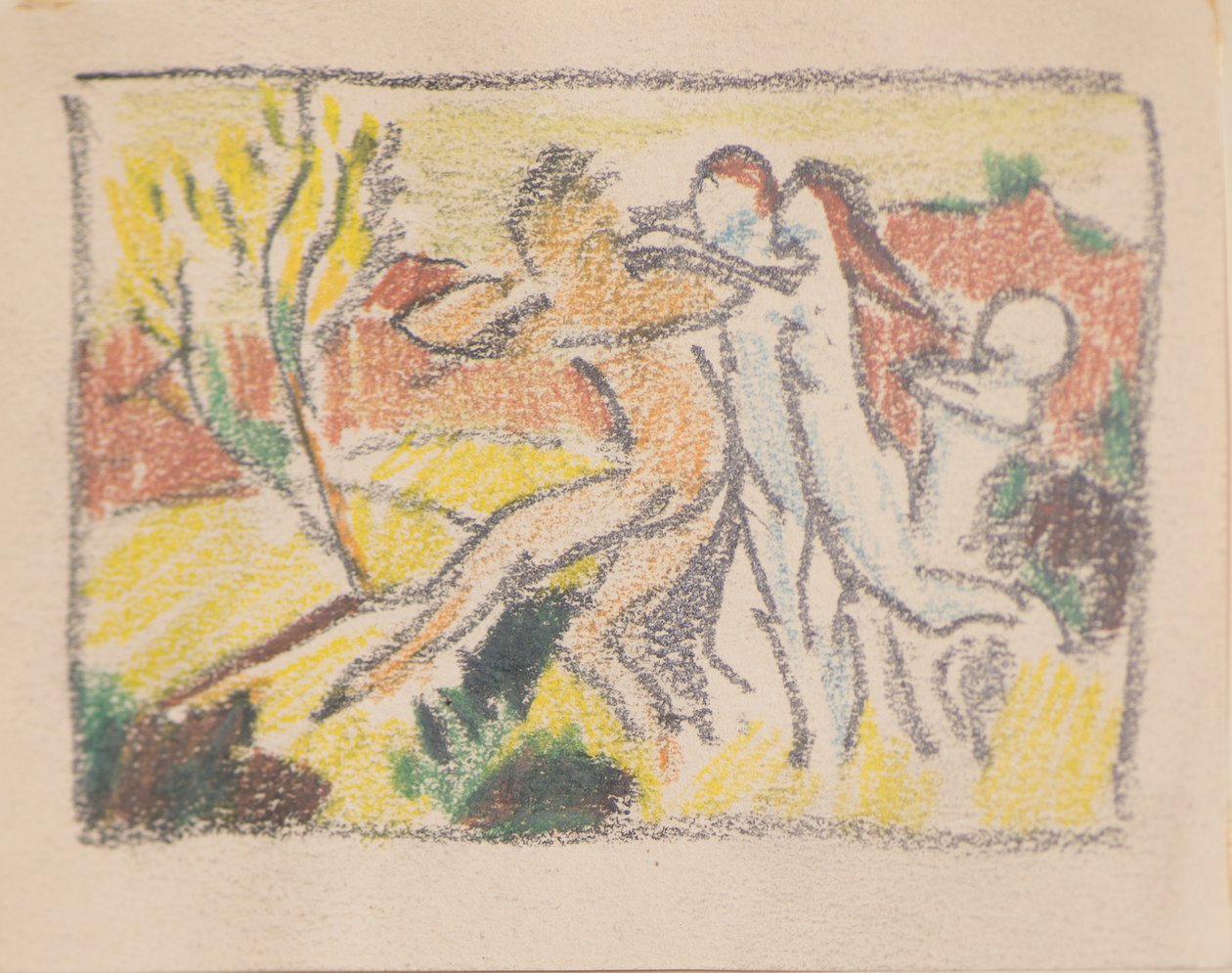 Sans titre [Trois figures féminines retenant un homme] - John Duncan