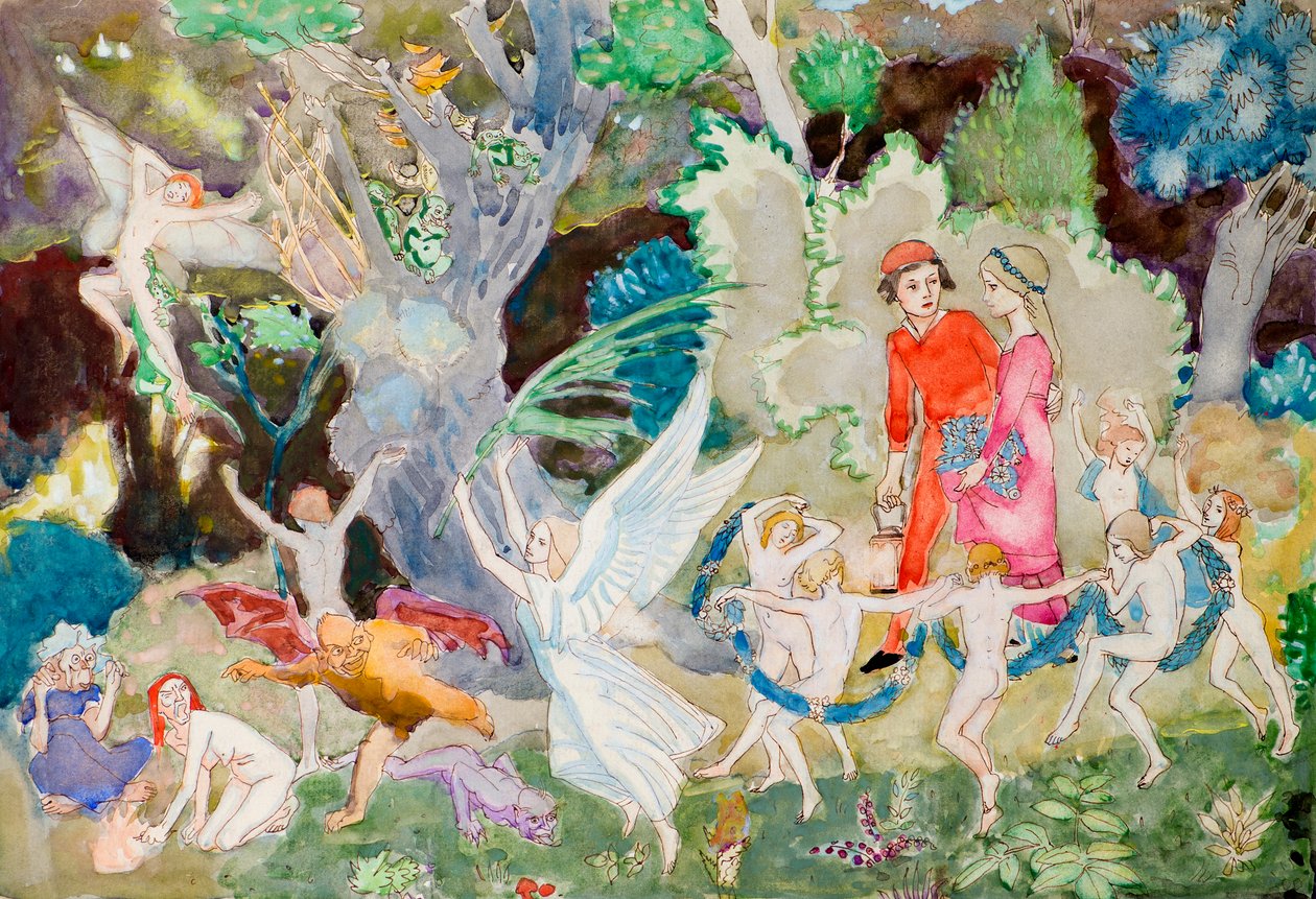 Yorinda et Yoringel dans la forêt des sorcières - John Duncan