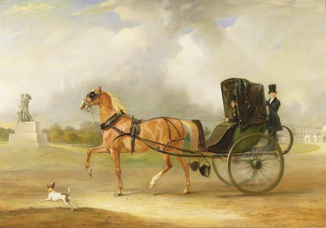 William Massey-Stanley conduisant son cabriolet à Hyde Park, 1833 - John E. Ferneley