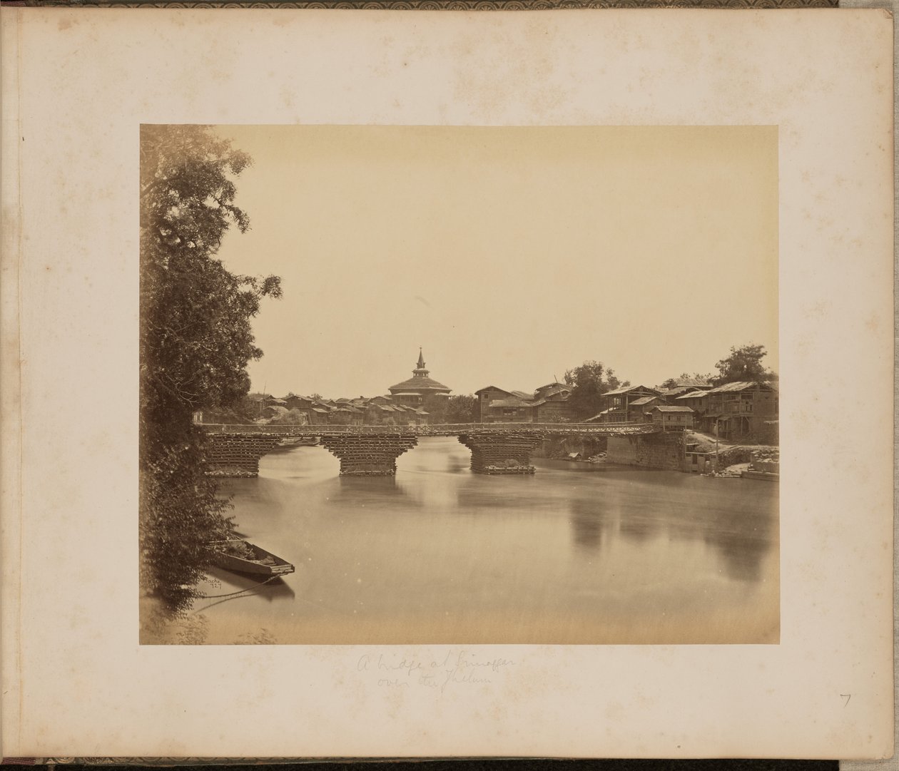 Un pont à Srinaggar sur la Jhelum - John Edward Saché