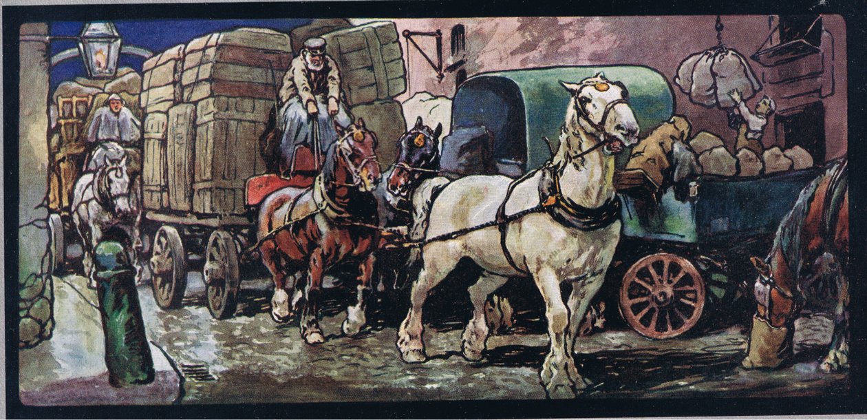 Chevaux de trait, illustration de 