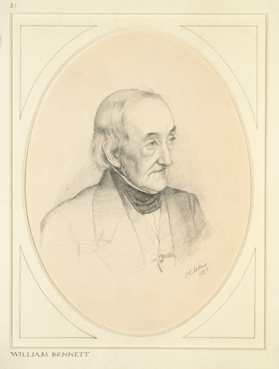 Portrait de William Bennett, 1850 - John Everett Millais