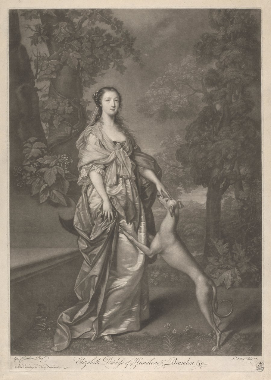 Elizabeth, Duchesse de Hamilton - John Faber the younger