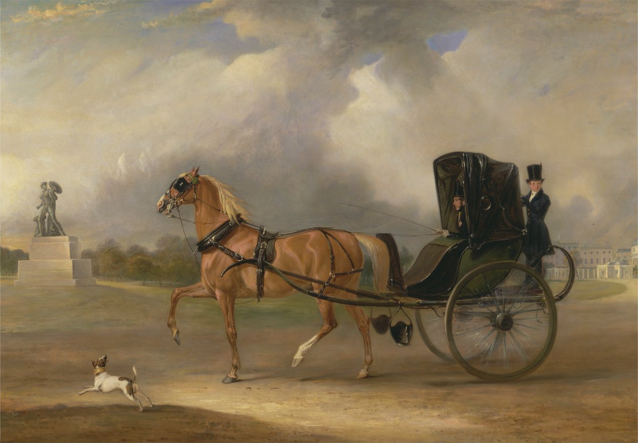 William Massey-Stanley conduisant son cabriolet à Hyde Park - John Ferneley