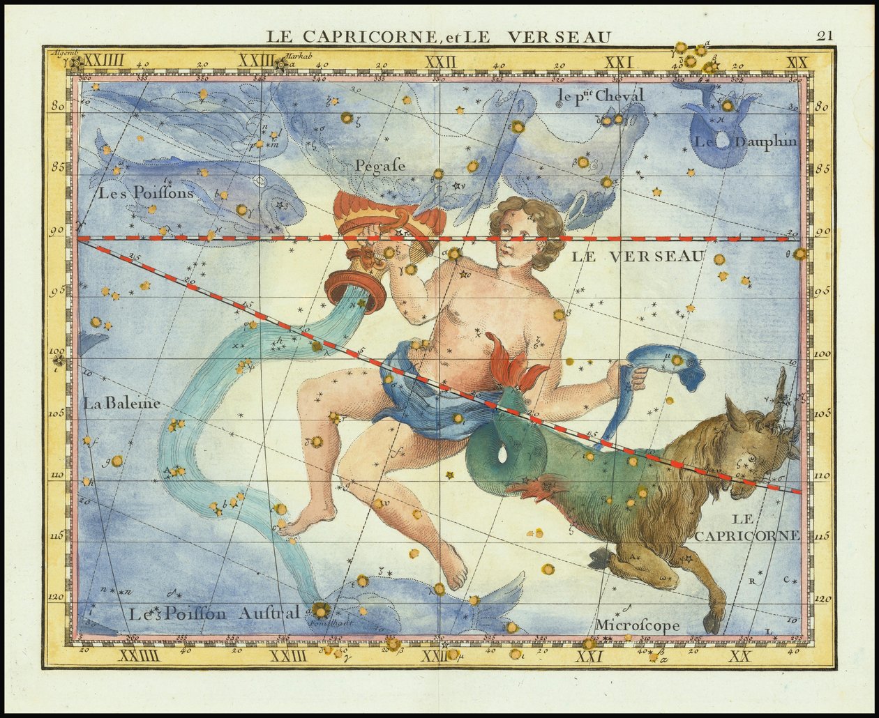 1776 - John Flamsteed - Le Capricorne, et Le Verseau (Capricorn  Aquarius) - John Flamsteed