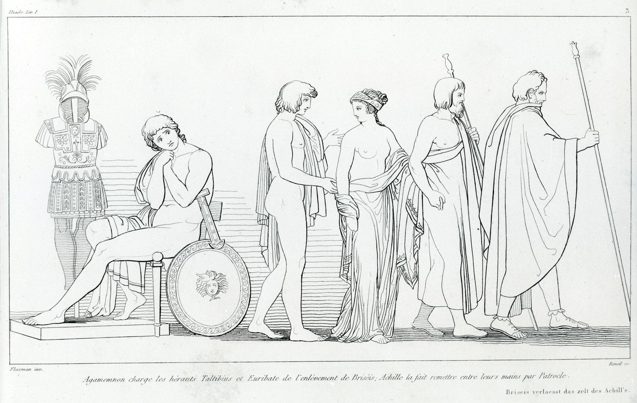 Agamemnon charge les hérauts Taltibius et Euribat de l