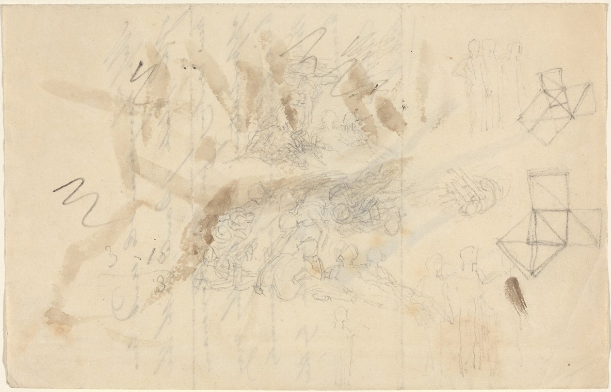 Anges descendant vers les filles des hommes, probablement vers 1821 (graphite) - John Flaxman
