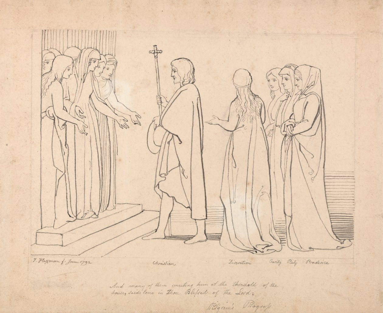 Illustration du Progrès du Pèlerin - John Flaxman