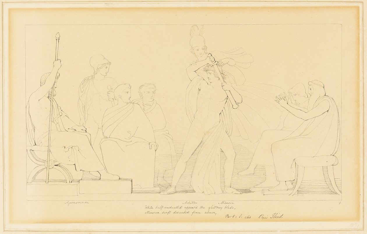 Minerve et Achille - John Flaxman