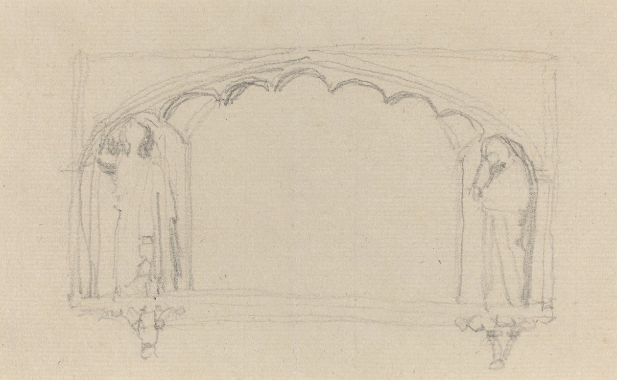 Esquisse pour un monument gothique (le monument Simcoe ?) - John Flaxman