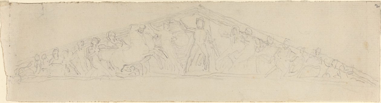Étude pour la reconstruction du fronton ouest du Parthénon - John Flaxman