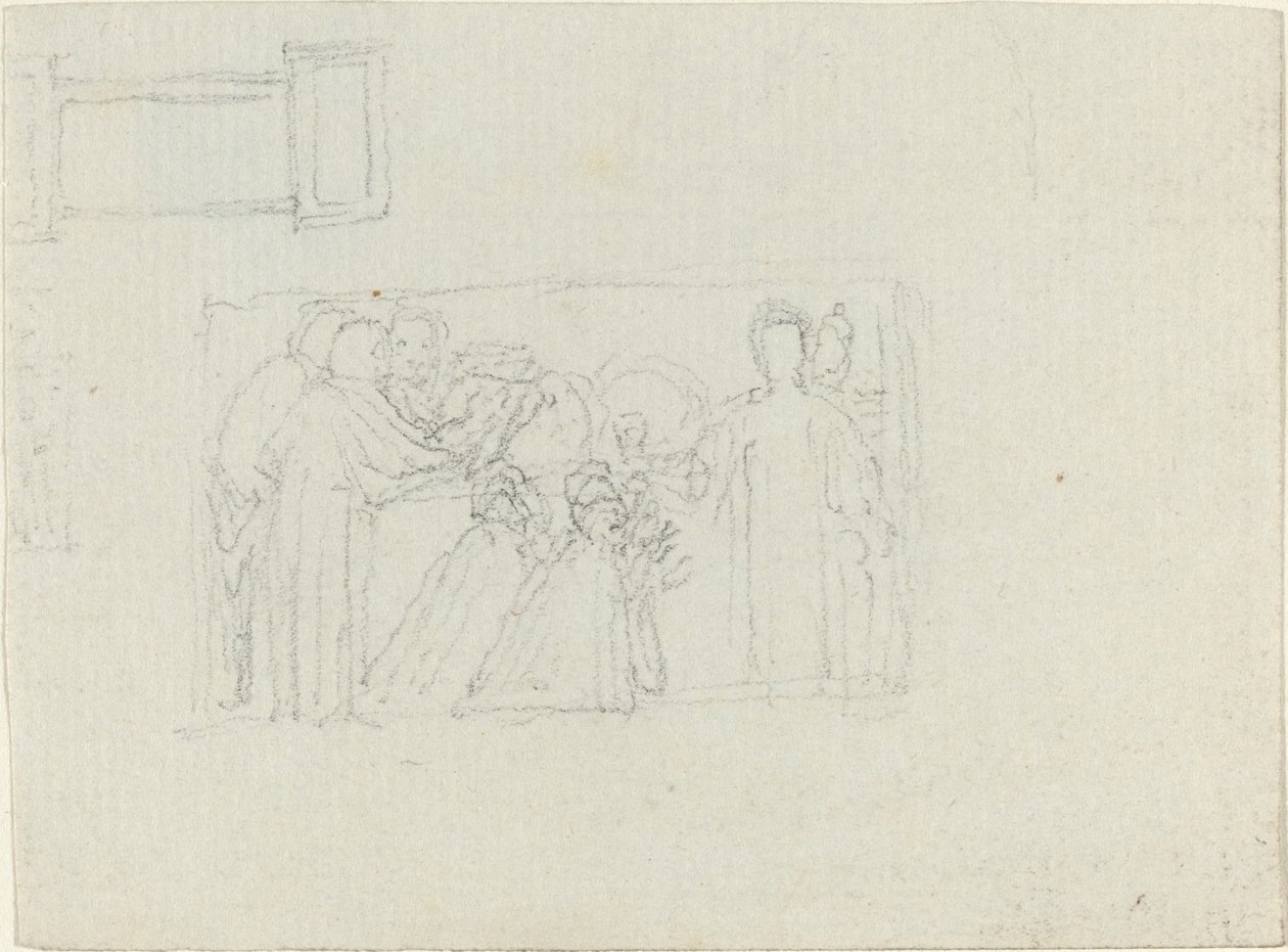 Étude pour un monument à un ecclésiastique [recto et verso] - John Flaxman