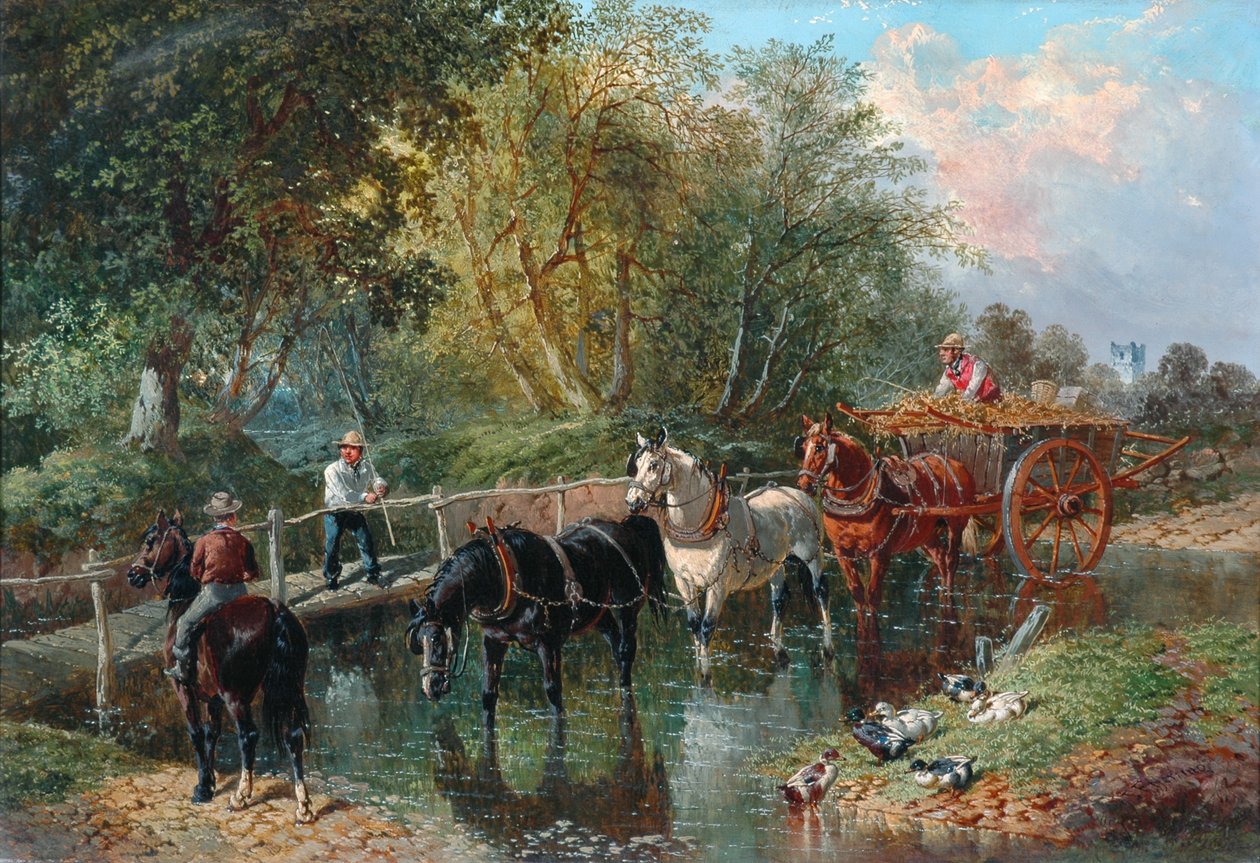 Traversée du ruisseau - John Frederick Herring Junior