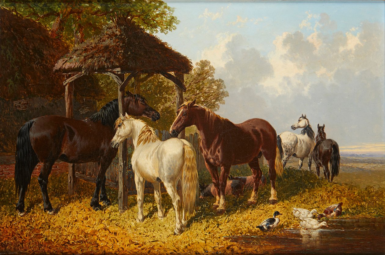 Scène de ferme animée - John Frederick Jr. Herring