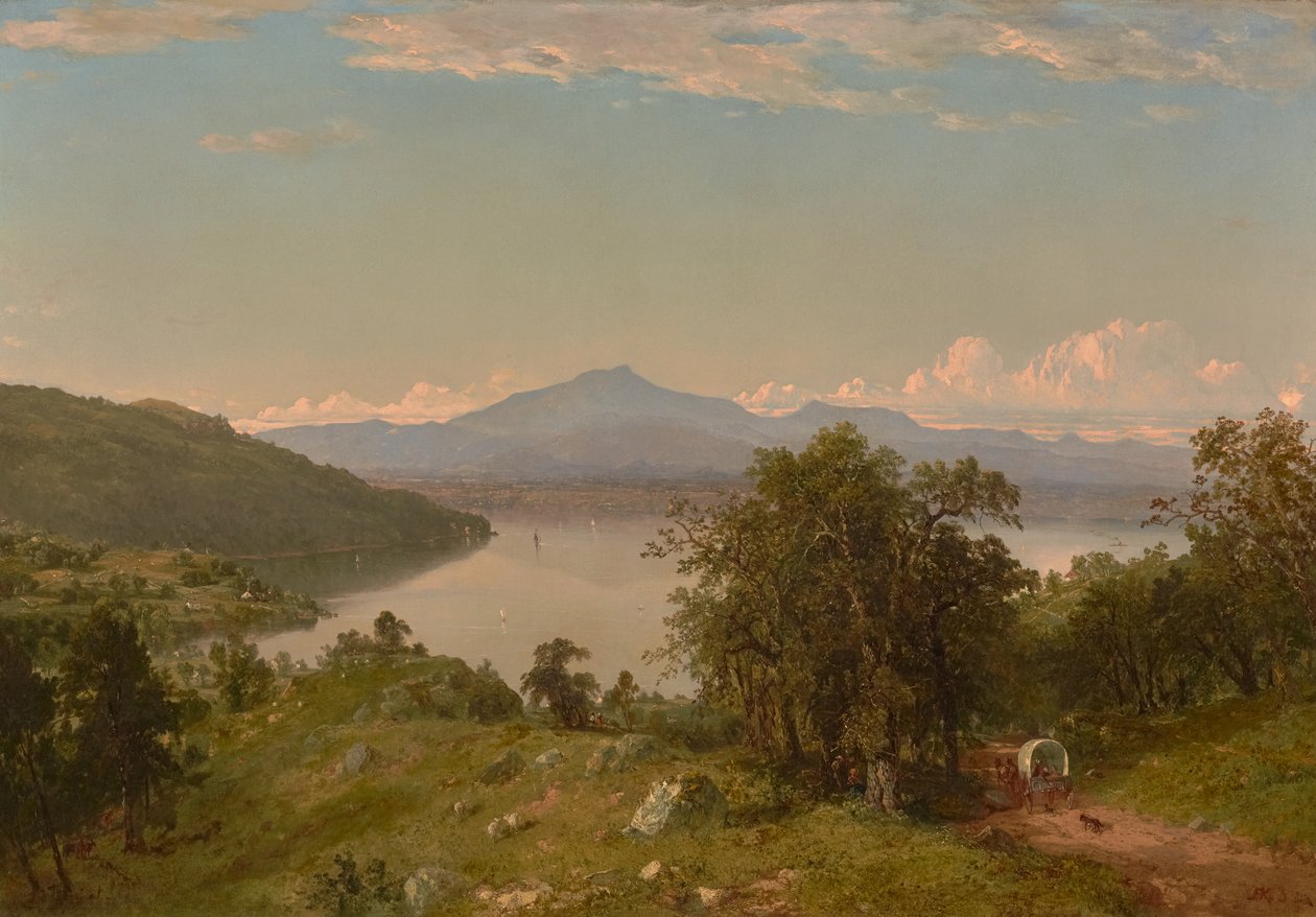 Le sommet du chameau depuis la rive ouest du lac Champlain 1852 - John Frederick Kensett