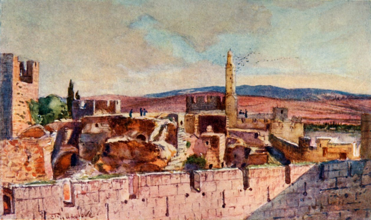 Partie de la Citadelle de Jérusalem, 1902 - John Fulleylove