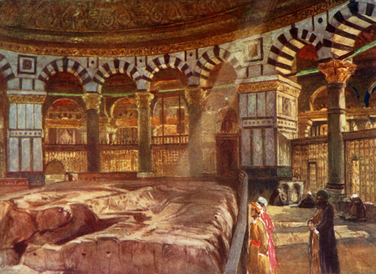 Le Rocher Sacré sous le Dôme du Rocher, 1902 - John Fulleylove